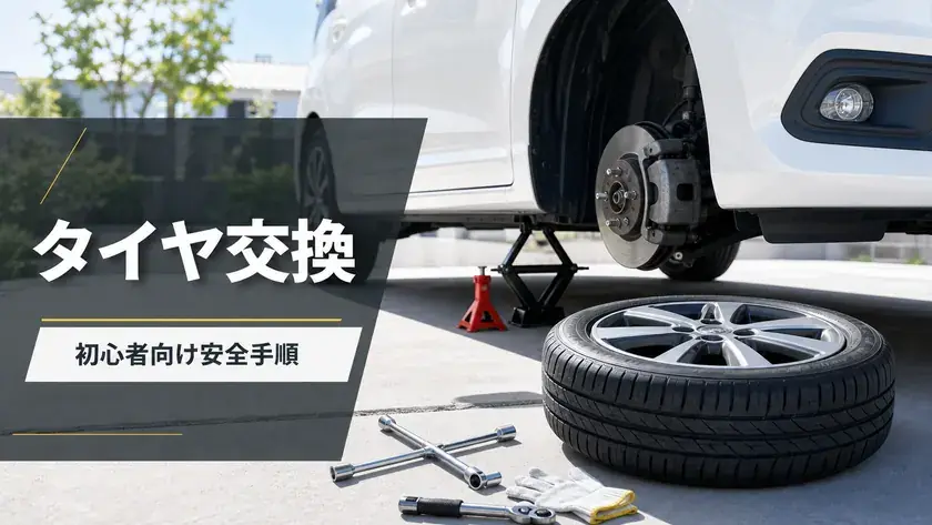 タイヤ交換を自分で行う手順|必要な工具と安全上の注意のアイキャッチ画像