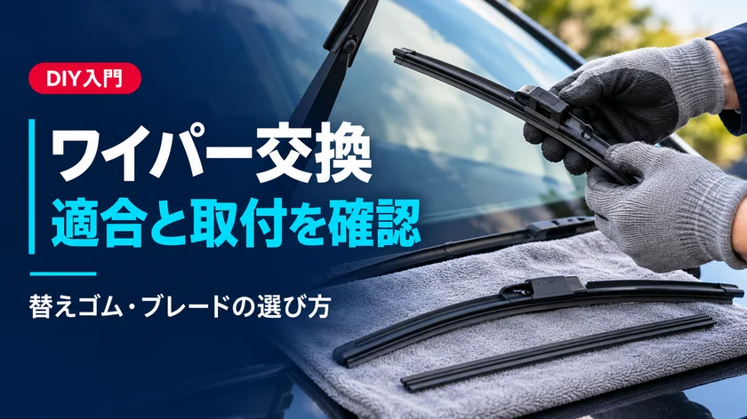 ワイパーを自分で交換する方法｜適合確認・交換手順・失敗しないコツのアイキャッチ画像